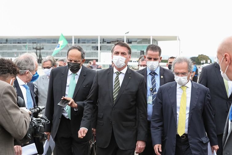 MARCOS CORREA Reunião com Braga Netto, Ministro-Chefe da Casa Civil da Presidência da República; Paulo Guedes, Ministro de Estado da Economia; Dias Toffoli, Presidente do Supremo Tribunal Federal; e grupo de empresários.